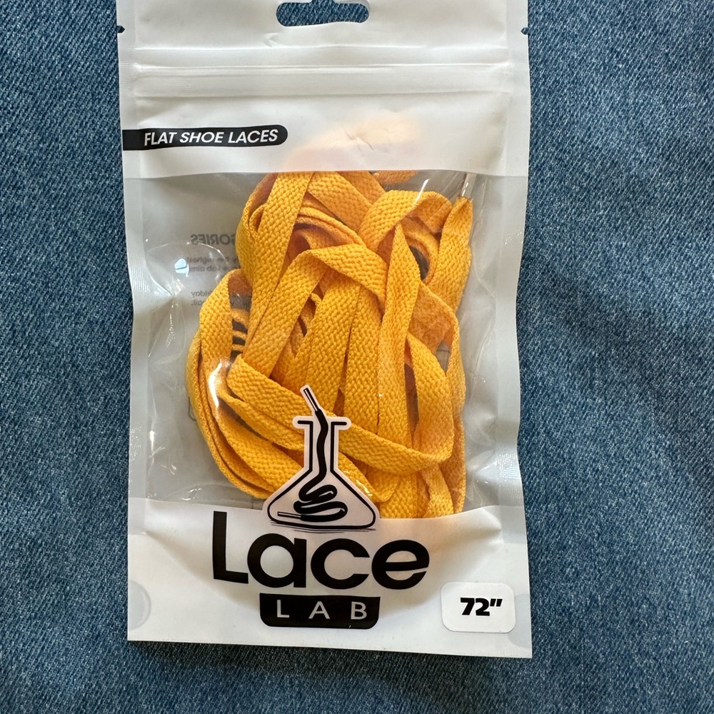 Lace Lab Yellow Flat Shoe Laces